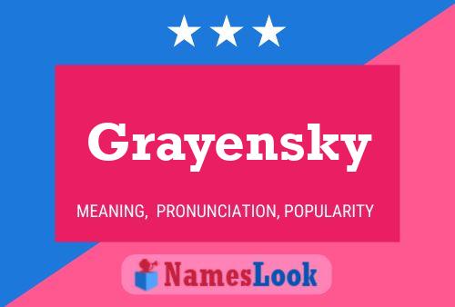 Affiche de nom Grayensky