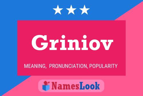 Affiche de nom Griniov