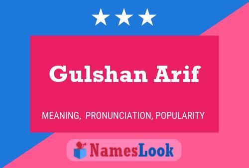 Affiche de nom Gulshan Arif