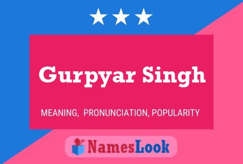 Affiche de nom Gurpyar Singh