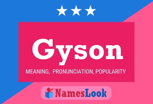 Affiche de nom Gyson