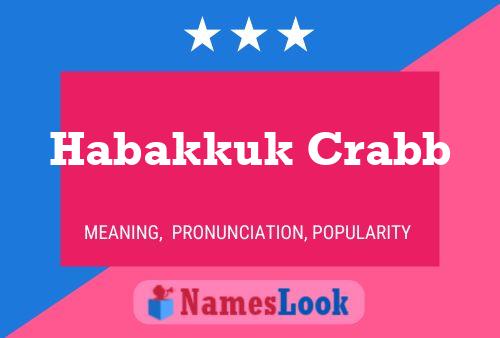 Affiche de nom Habakkuk Crabb