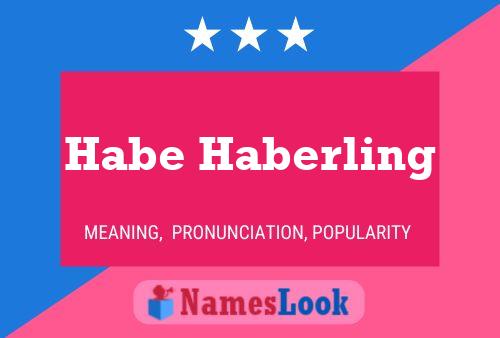 Affiche de nom Habe Haberling