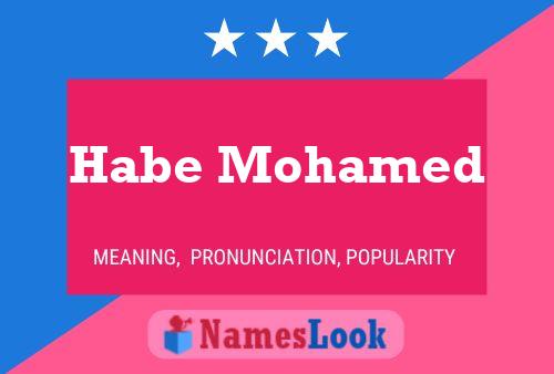 Affiche de nom Habe Mohamed