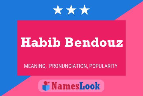 Affiche de nom Habib Bendouz