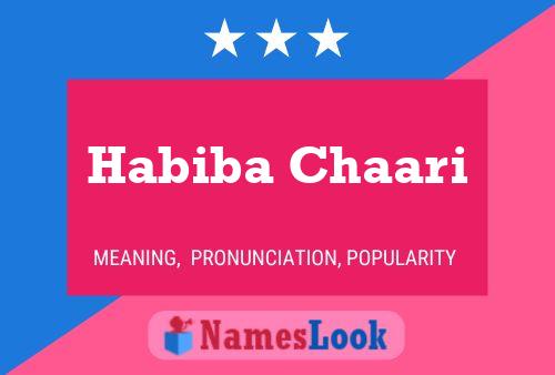 Affiche de nom Habiba Chaari