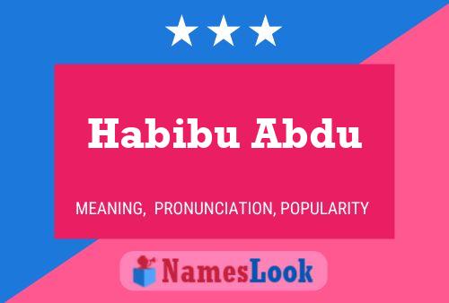 Affiche de nom Habibu Abdu