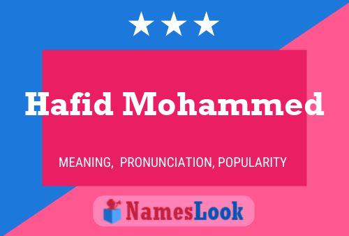 Affiche de nom Hafid Mohammed