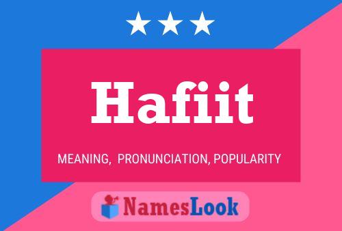 Affiche de nom Hafiit