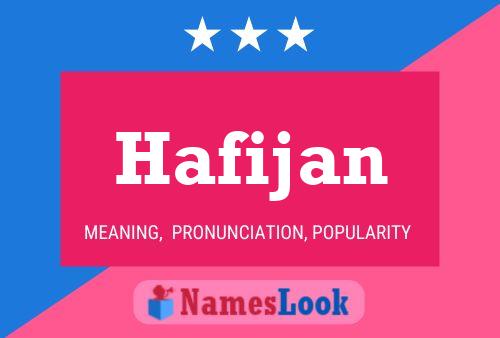 Affiche de nom Hafijan