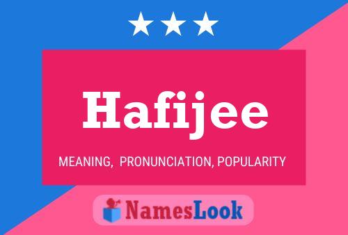 Affiche de nom Hafijee