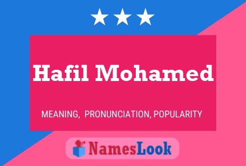 Affiche de nom Hafil Mohamed