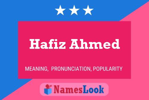 Affiche de nom Hafiz Ahmed