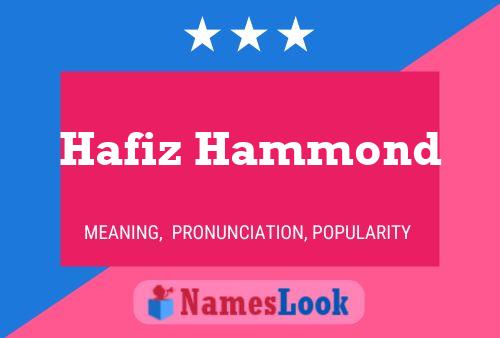 Affiche de nom Hafiz Hammond