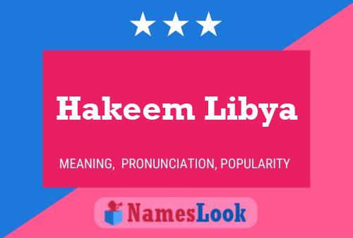 Affiche de nom Hakeem Libya