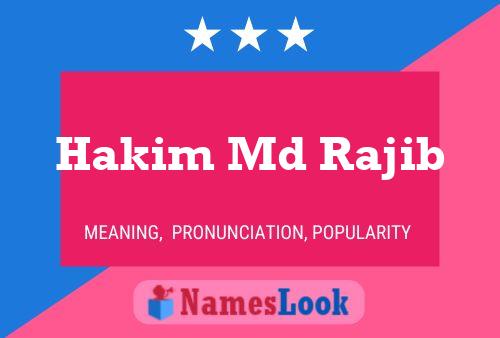 Affiche de nom Hakim Md Rajib