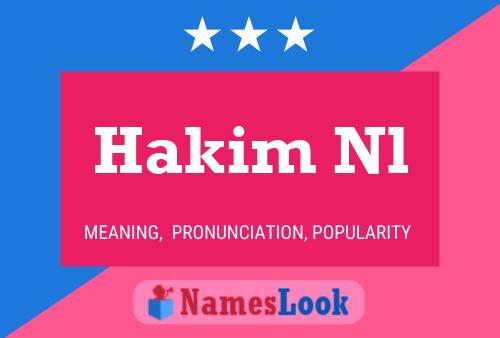 Affiche de nom Hakim Nl