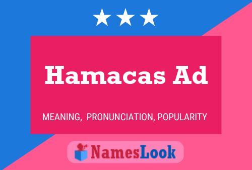 Affiche de nom Hamacas Ad