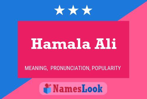 Affiche de nom Hamala Ali