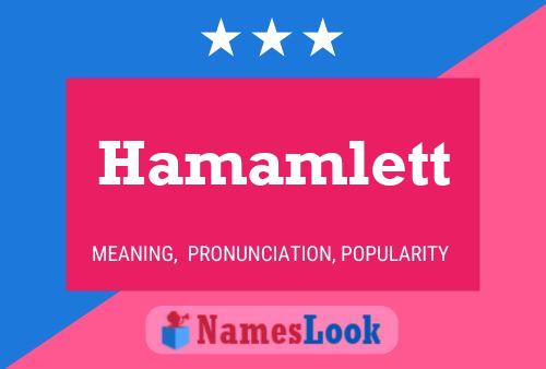 Affiche de nom Hamamlett