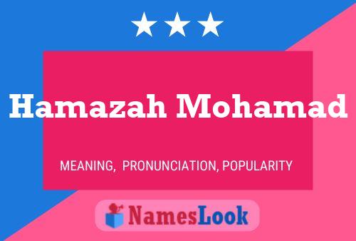 Affiche de nom Hamazah Mohamad