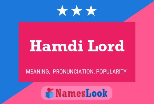 Affiche de nom Hamdi Lord