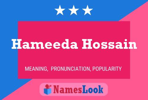 Affiche de nom Hameeda Hossain