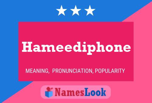 Affiche de nom Hameediphone