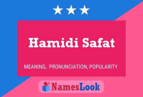 Affiche de nom Hamidi Safat