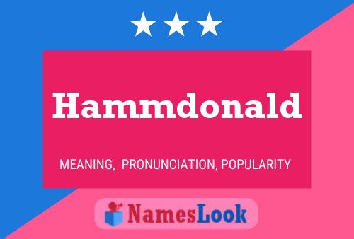 Affiche de nom Hammdonald