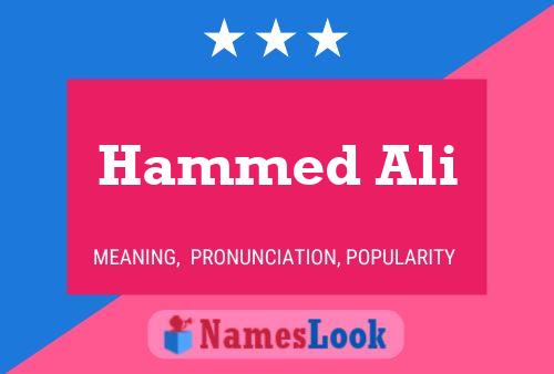 Affiche de nom Hammed Ali