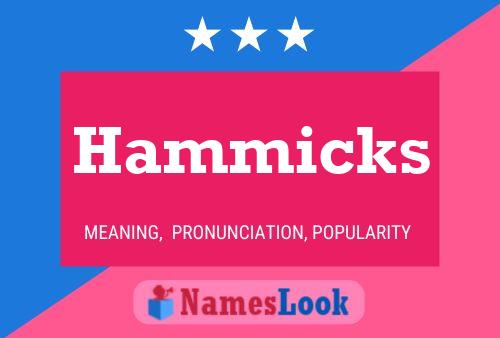 Affiche de nom Hammicks