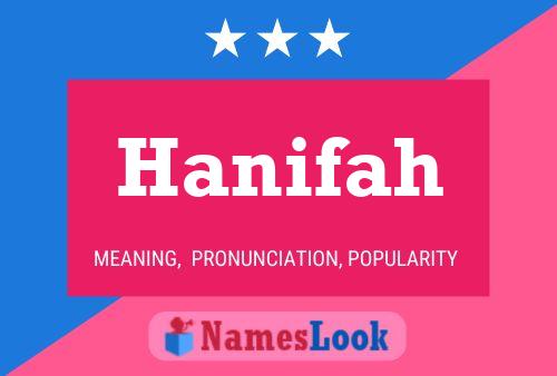 Affiche de nom Hanifah