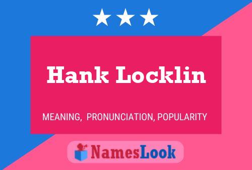 Affiche de nom Hank Locklin