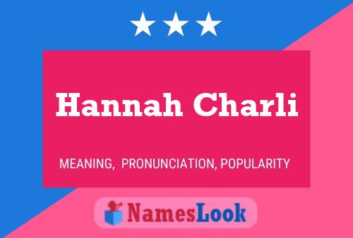 Affiche de nom Hannah Charli