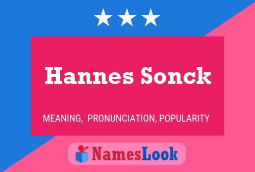 Affiche de nom Hannes Sonck