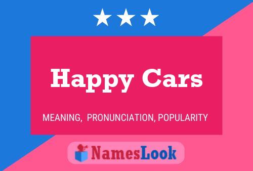 Affiche de nom Happy Cars