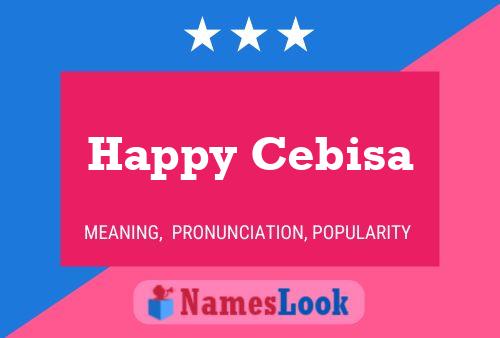 Affiche de nom Happy Cebisa