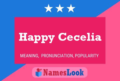 Affiche de nom Happy Cecelia