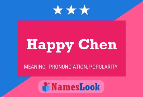 Affiche de nom Happy Chen