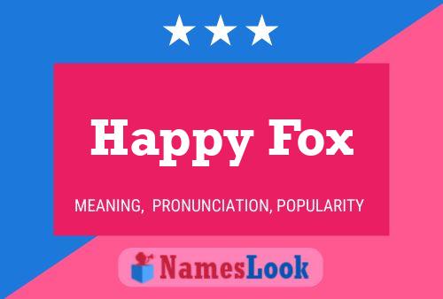 Affiche de nom Happy Fox