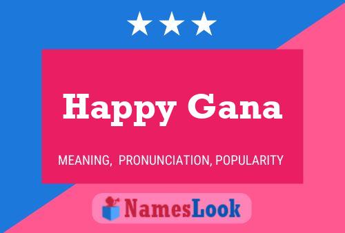 Affiche de nom Happy Gana