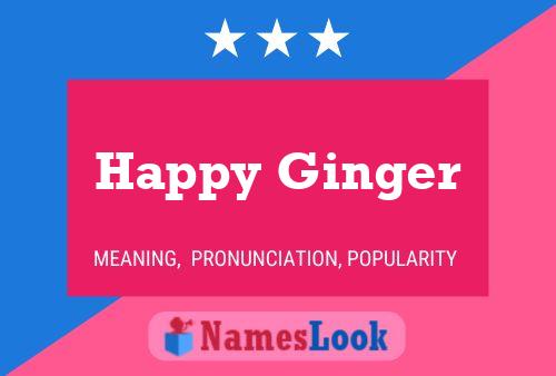 Affiche de nom Happy Ginger