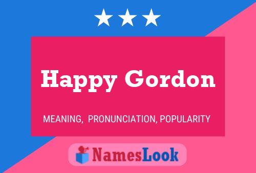 Affiche de nom Happy Gordon