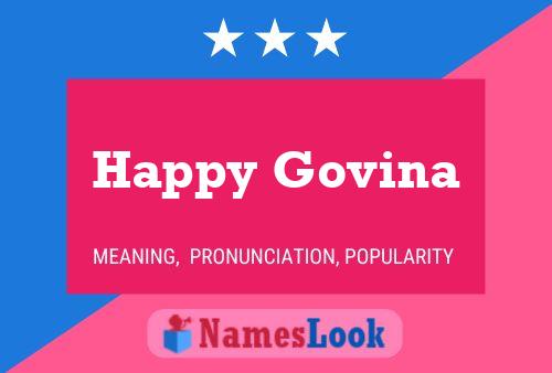 Affiche de nom Happy Govina