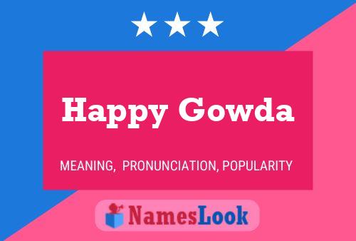 Affiche de nom Happy Gowda