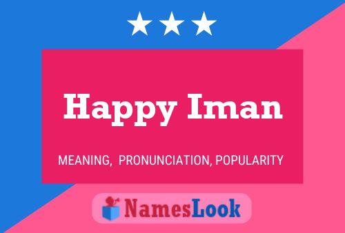 Affiche de nom Happy Iman