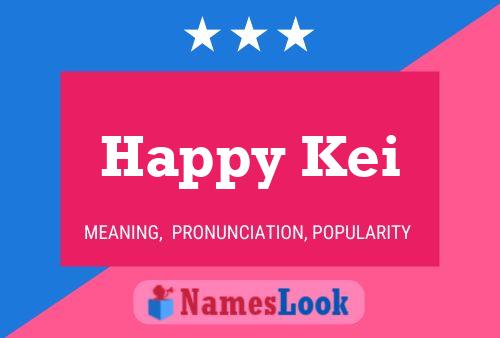 Affiche de nom Happy Kei