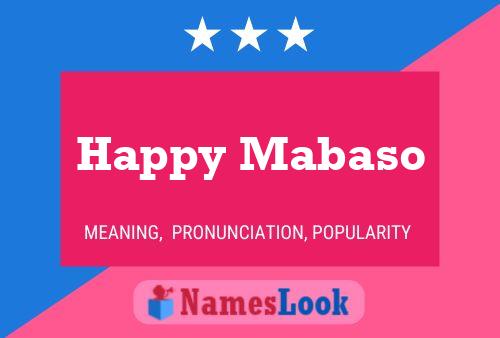 Affiche de nom Happy Mabaso