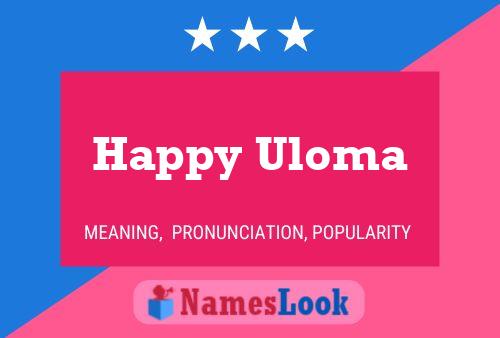 Affiche de nom Happy Uloma